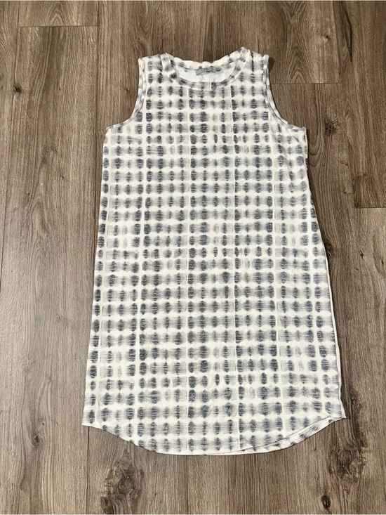 Dalia Dresses & Skirts - Sleeveless Mini Dress in White and Gray Grid NWOT